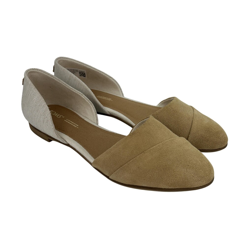 TOMS Shoes Womens Size 8.5 Suede Jutti D'Orsay Colorblock Flats Pointed Toe